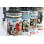 Reservist's mug, lot of five first quarter of the 20th century