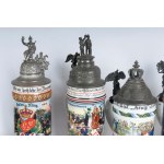 Reservist's mug, lot of five first quarter of the 20th century