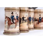 Reservist's Stein, lot of five first quarter of the 20th century