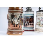 Reservist's mug, lot of five late 19th - early 20th century