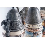 Reservist's mug, lot of five first quarter of the 20th century