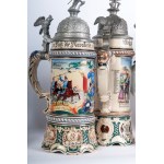 Reservist's mug, lot of five first half of the 20th century