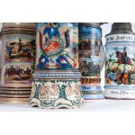 Reservist's mug, lot of five first quarter of the 20th century