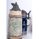 Lot of five beer mugs first quarter of the 20th century