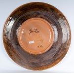 FRANCO GENTILINI (Faenza, 1909 - Roma, 1981) Polychrome ceramic pomp plate last quarter of the 20th century