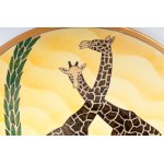 ALBERTO RUBBOLI (Gualdo Tadino, 1888 - 1975) Polychrome ceramic pomp plate 1930s