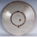 ALBERTO RUBBOLI (Gualdo Tadino, 1888 - 1975) Polychrome ceramic pomp plate 1930s