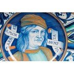 Polychrome ceramic pomp plate 1930s