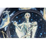 ROBERTO BENTINI (Massalombarda, 1927 - Castelli d'Abruzzo, 2003) "Black Madonna" - Polychrome ceramic pomp plate