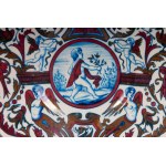 PAOLO RUBBOLI (attribuito a) (1838 - 1890) Polychrome ceramic pomp plate last quarter of the 19th century