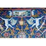 Pair of lustre ceramic pump plates 1930s