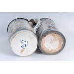 Lot of two beer mugs mid-18th century