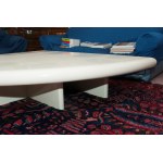 Low table in white lacquered wood