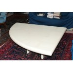 Low table in white lacquered wood