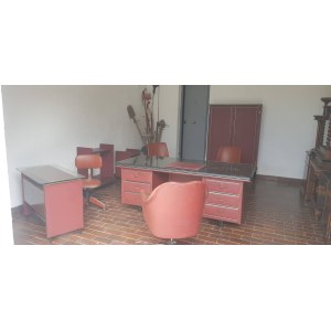 Umberto Mascagni (XX secolo - ) Red leather study late 1950s