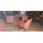 Umberto Mascagni (XX secolo - ) Red leather study late 1950s