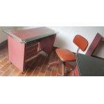 Umberto Mascagni (XX secolo - ) Red leather study late 1950s