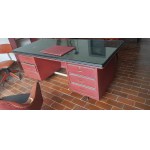 Umberto Mascagni (XX secolo - ) Red leather study late 1950s