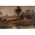 Lot of two landscapes late 19th early 20th century