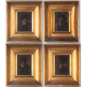 Lot of four characters Northern European School, 19th century