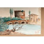 Lot of two watercolors on paper early 20th century