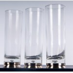Lot of six cylindrical crystal glasses second half of the 20th century