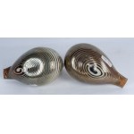 Toikka Oiva (1931 - 2019) Lot of two iridescent glass ducks second half of the 20th century