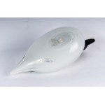 Black and white glass duck Murano '87