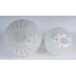 Lot of two milky white glass birds 90s