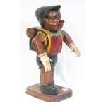 Pinocchio, polychrome wooden sculpture first half of the 20th century