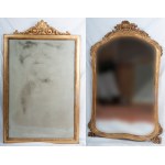 Lot of two gilded wooden wall mirrors late 19th - early 20th century