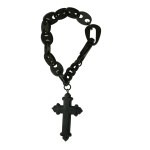 Mourning jewelry. Bracelet in the form of a chain. Black ebonite (1163)