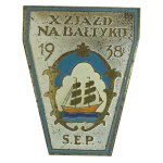 II RP, badge of the Association of Polish Electrical Engineers, 10th Convention on the Baltic Sea 1938 (273)