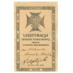 Legitimation [number 90] of the Commemorative Badge of the Lithuanian-Belarusian Front 1921 (860)