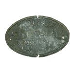 Company plate J. Rokicki, Warsaw 19th / 20th century. (945)