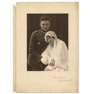 Modlin Fortress - Wedding Photography. 1st Sapper Regiment, Officer (second lieutenant) in gala uniform, 1920s (183).