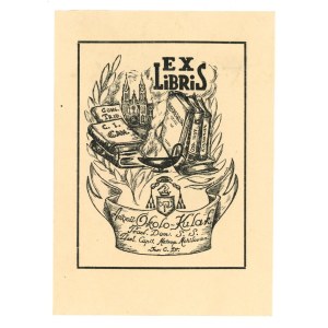 Ex-libris of the papal prelate, Antoni Okulak, Axe crest (282)