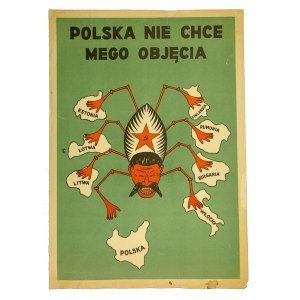 Anti-Soviet poster Poland doesn't want my embrace from the Second World War (850)