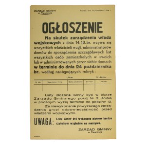 Announcement, Piast 1944 (854)
