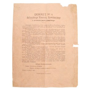 Decree, Galician Revolutionary Committee, Polish-Bolshevik War, 1920 (1078)