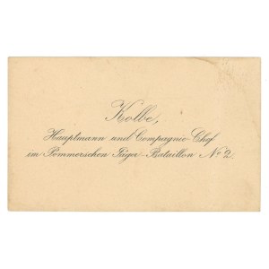 Chelmno - business card of a captain from the 2nd Rifle Battalion (1117)