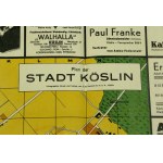 Map - Koszalin / Koslin, city map with advertisement (1124)