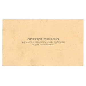 Business Card of Fire Instructor of Fire Brigades, Cieszyn Silesia (1105)