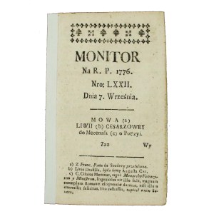 Monitor na R.P. 1776, č. LXXII, 7. septembra (751)