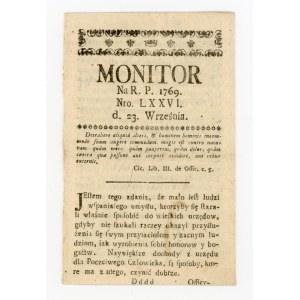 Monitor na R.P. 1769, nr LXXVI, dnia 23 września (748e)