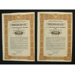 4.5% Fire. Internal 1937, Bond for 500 zloty - C series. Set of 2 pcs. (867)