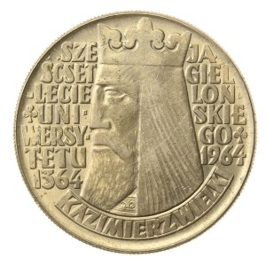 PRL, 10 zloty 1964, Casimiro il Grande - iscrizione in rilievo (505)