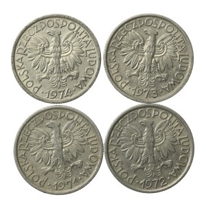 People's Republic of Poland, set of 2 gold 1971-1974 Berries. 4 pieces total. (524)