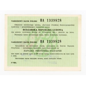 NBP transit voucher for Bulgaria, 450 zlotys (234)