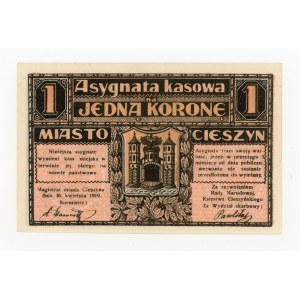 Cieszyn/Teschen; City; 30.4.1919; 1 crown (277).